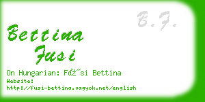 bettina fusi business card